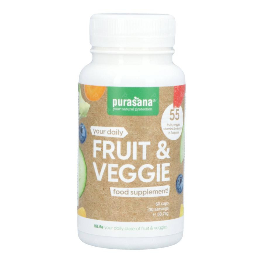 Purasana Fruit&veggie 60 Vegetarische Capsules