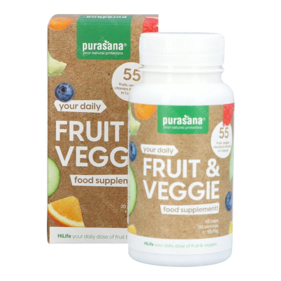Purasana Fruit&veggie 60 Vegetarische Capsules