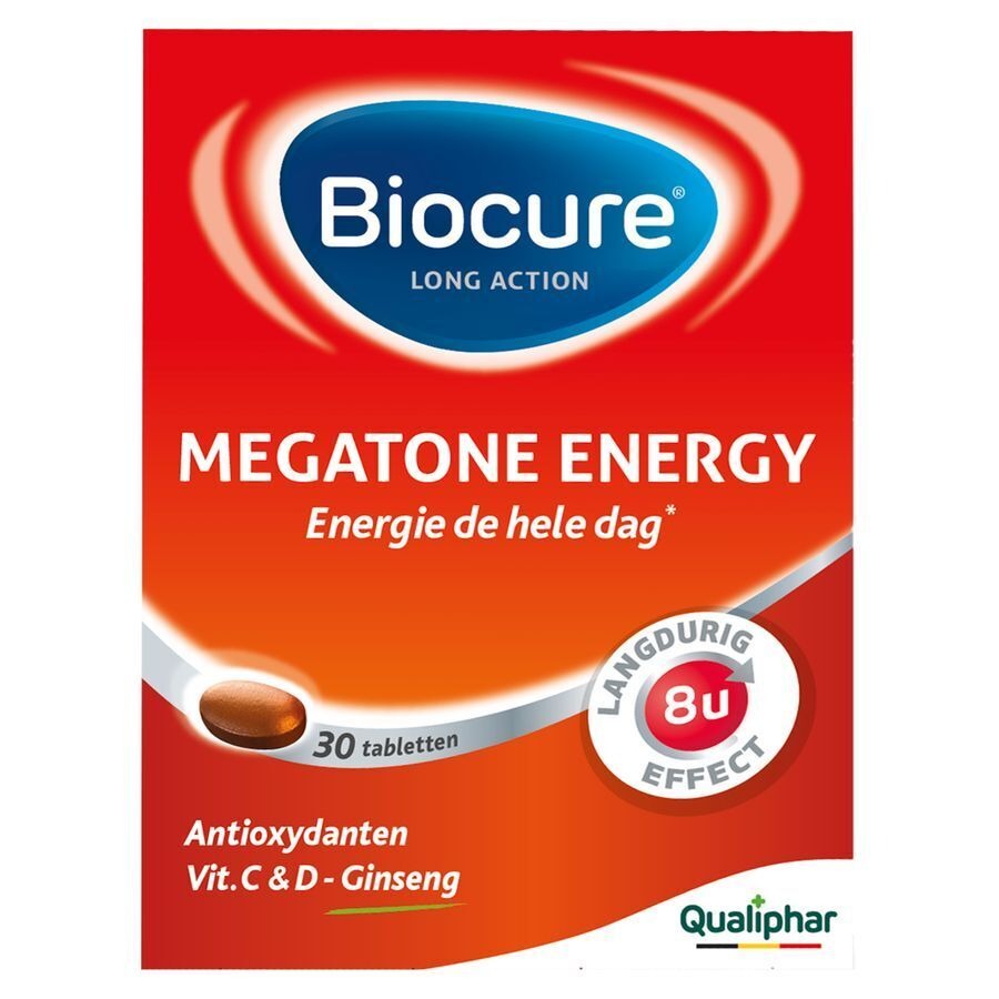 Biocure Long Action Megatone Energy 30 tabletten | Vitaliteit En energie de hele dag