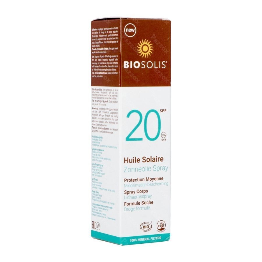 Biosolis Zonneolie Spray SPF20 100ml