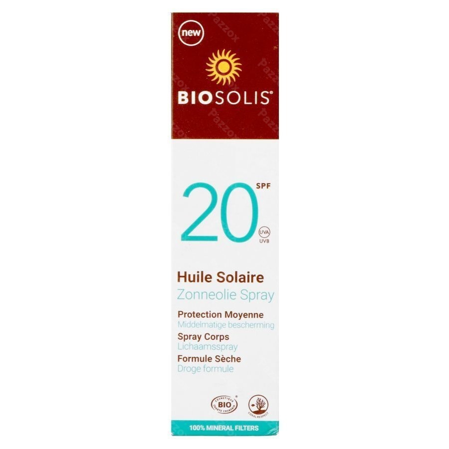 Biosolis Zonneolie Spray SPF20 100ml