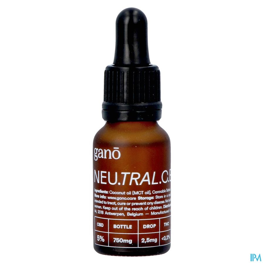 Gano Care Neutral 5% Cbd Olie 15ml