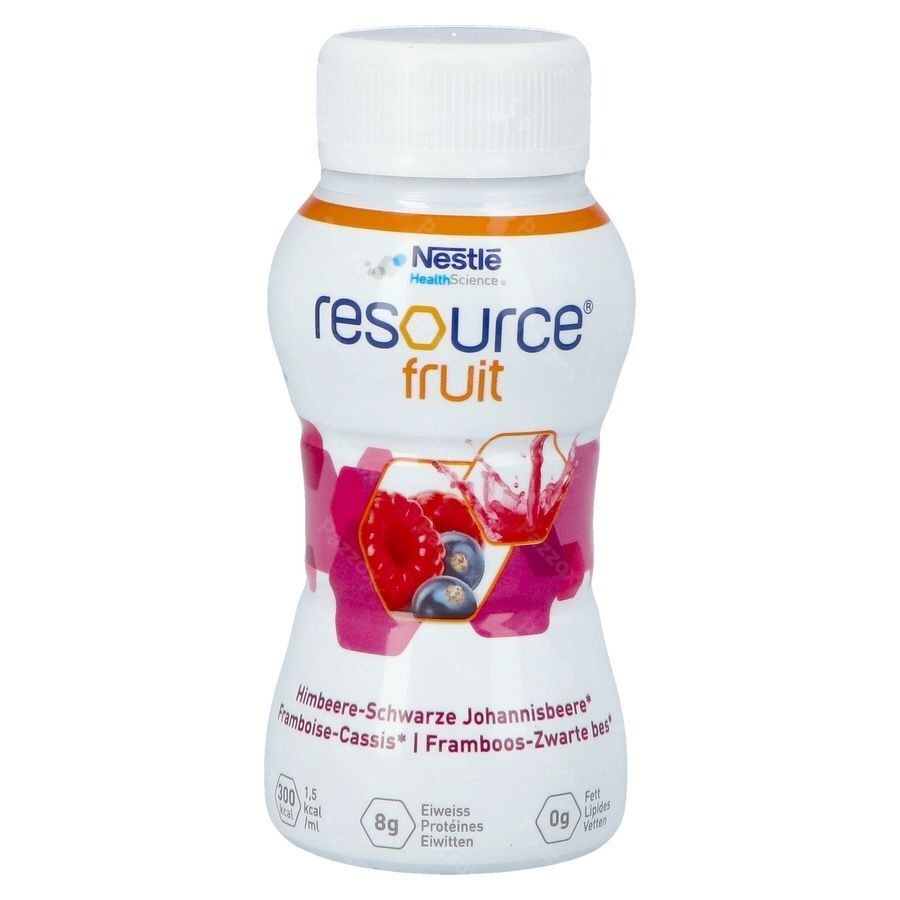 Resource Fruit Framboos Zwart Bes 4x200ml