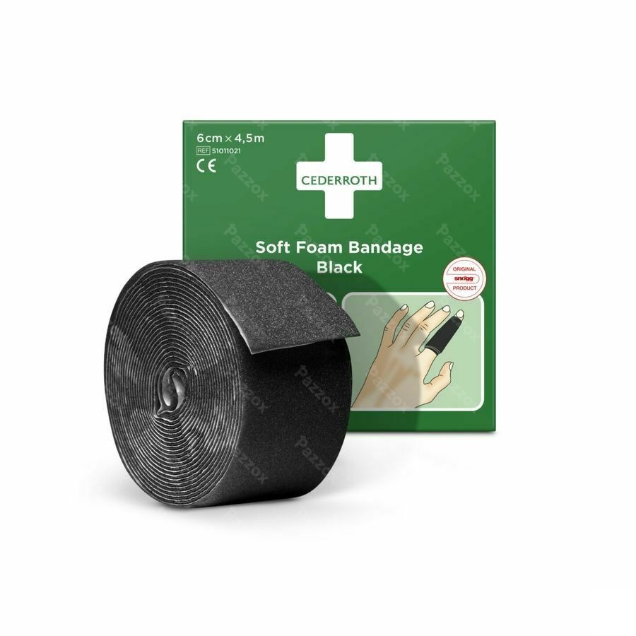 Cederroth Soft Foam Zwart 6cmx4,5m 51011021