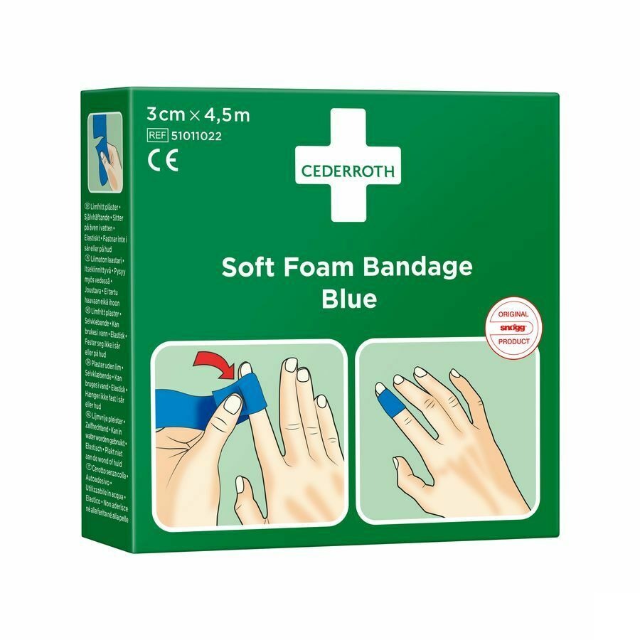 Cederroth Soft Foam Blauw 3cmx4,5m 51011022