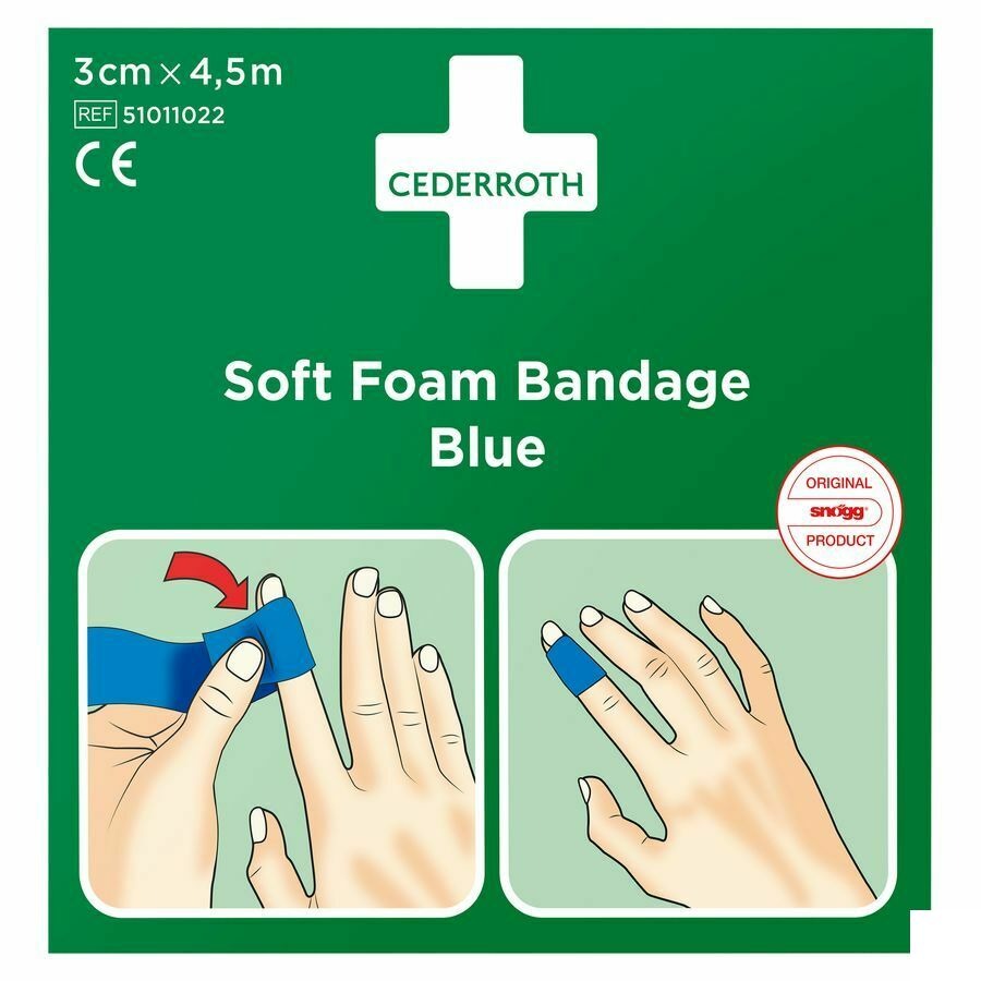 Cederroth Soft Foam Blauw 3cmx4,5m 51011022