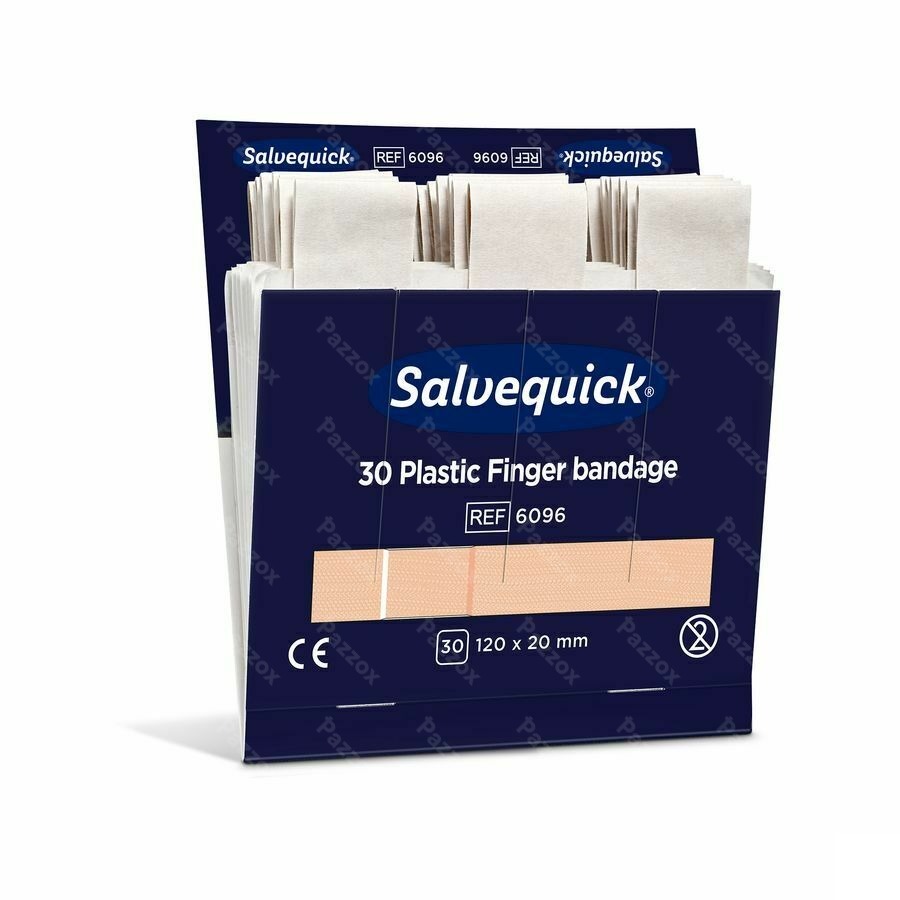 Salvequick Lange Vingerpleister Plastiek 120 x 20 mm 30 pleisters