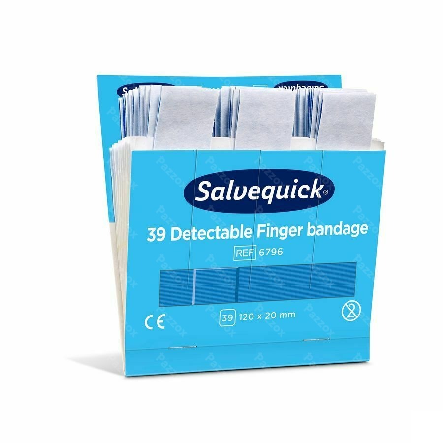 Salvequick Lange Vingerpleister Blauw 6796