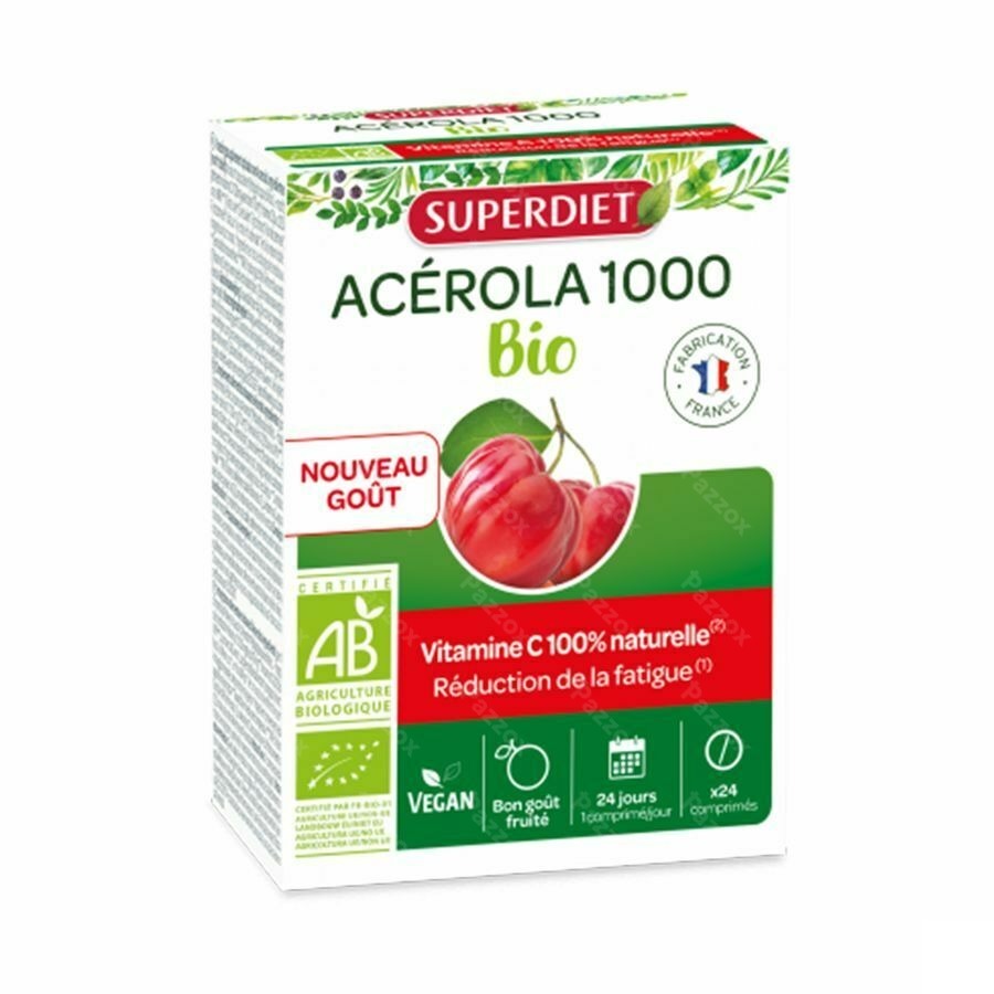 Superdiet Acerola 1000 Bio Kauwtabl 24