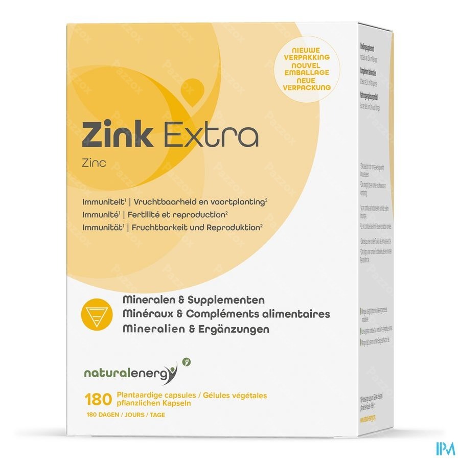 Natural Energy Zink Extra 180 Capsules