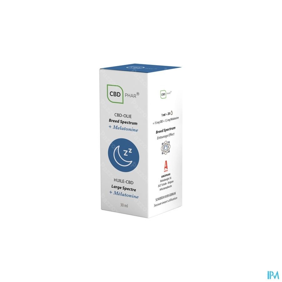 CBD-Phar CBD-Olie Breed Spectrum + Melatonine 30ml