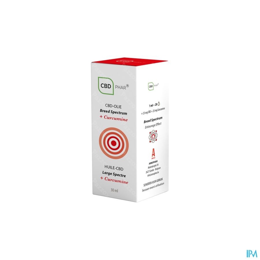 CBD-Phar CBD-Olie Breed Spectrum + Curcumine 30ml 