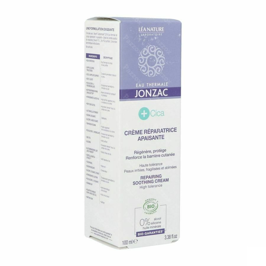 Jonzac Cica Bio Herstellende Creme Z/parfum 100ml