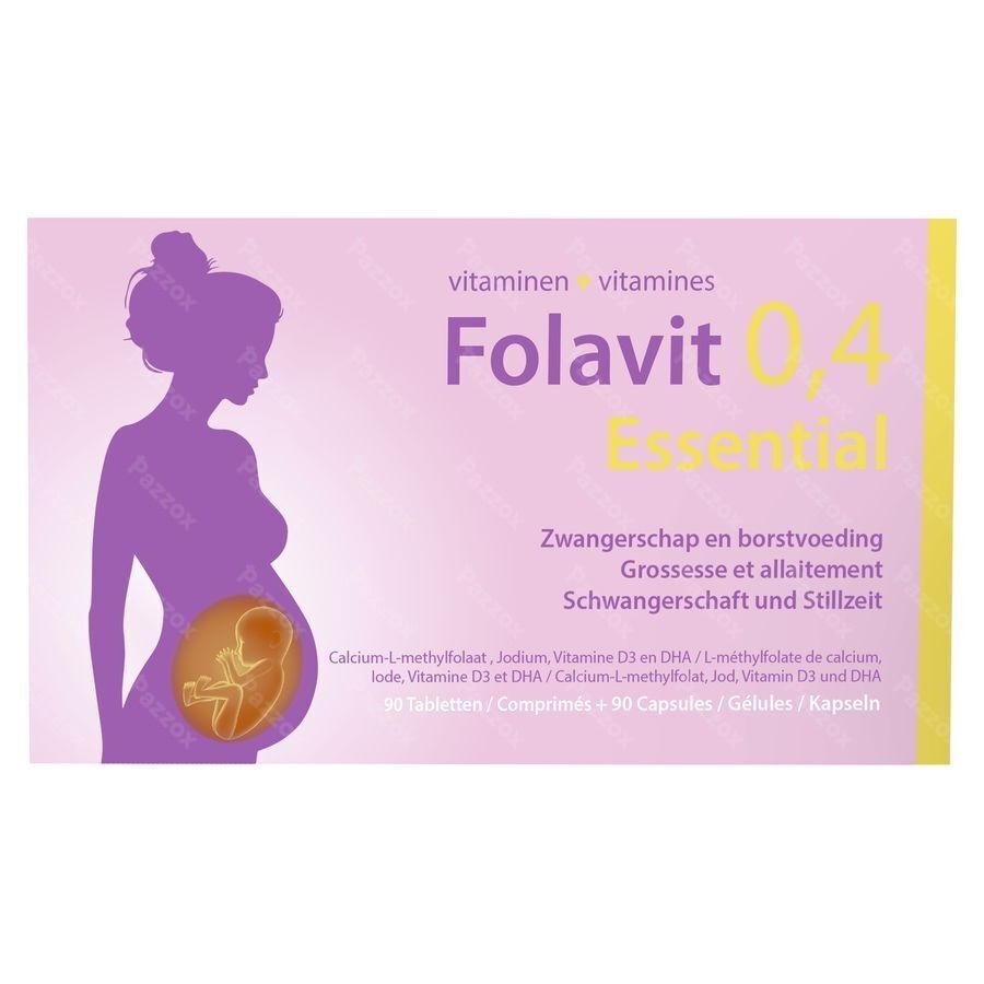 Folavit 0,4mg Essential Tabl 90 + Caps 90 Nf