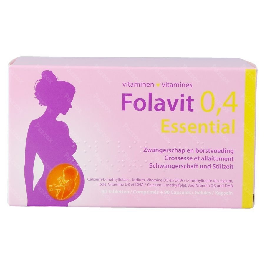 Folavit 0,4mg Essential Tabl 90 + Caps 90 Nf