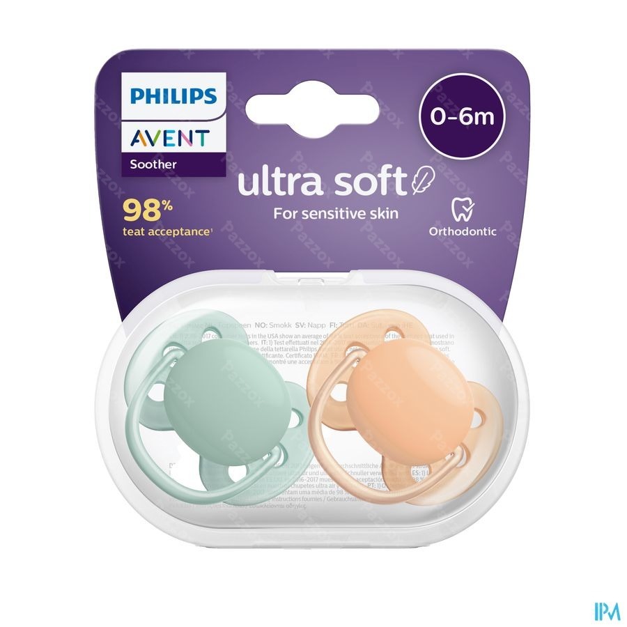 Philips Avent Fopspeen Soft Cognac Green +0m