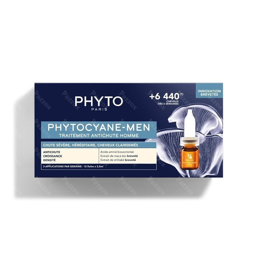 Phytocyane Men Trait. Chute Progr. Fioles 12x3,5ml