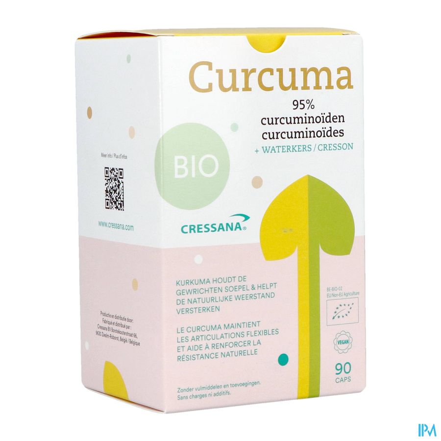 Cressana Curcuma longa extract BIO - 90 vegan capsules