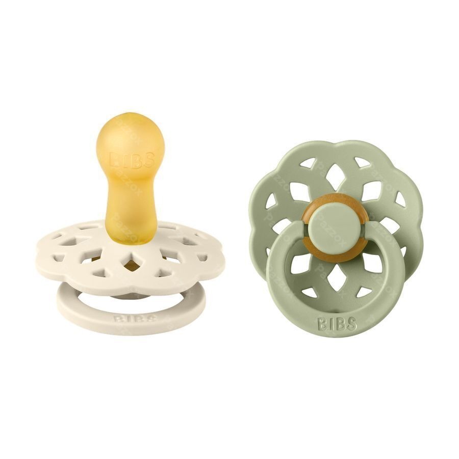 Bibs 2 Fopspeen Boheme Duo Sage/ivory 2