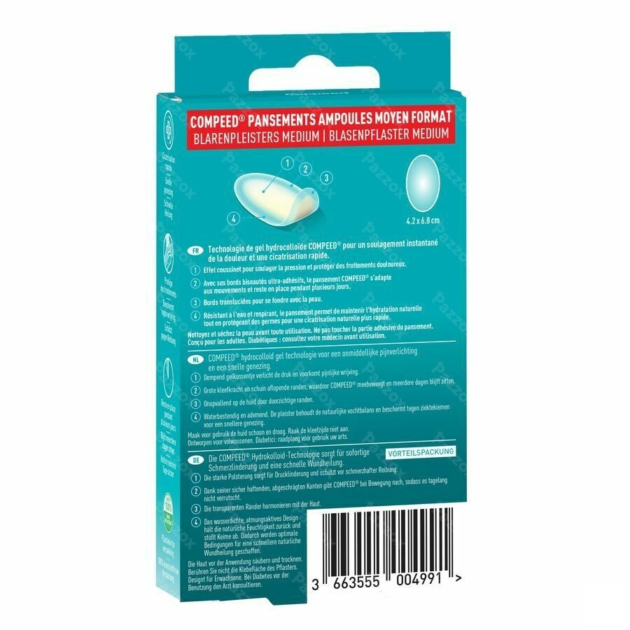 Compeed Blarenpleisters Medium Voordeelverpakking 10 Stuks 