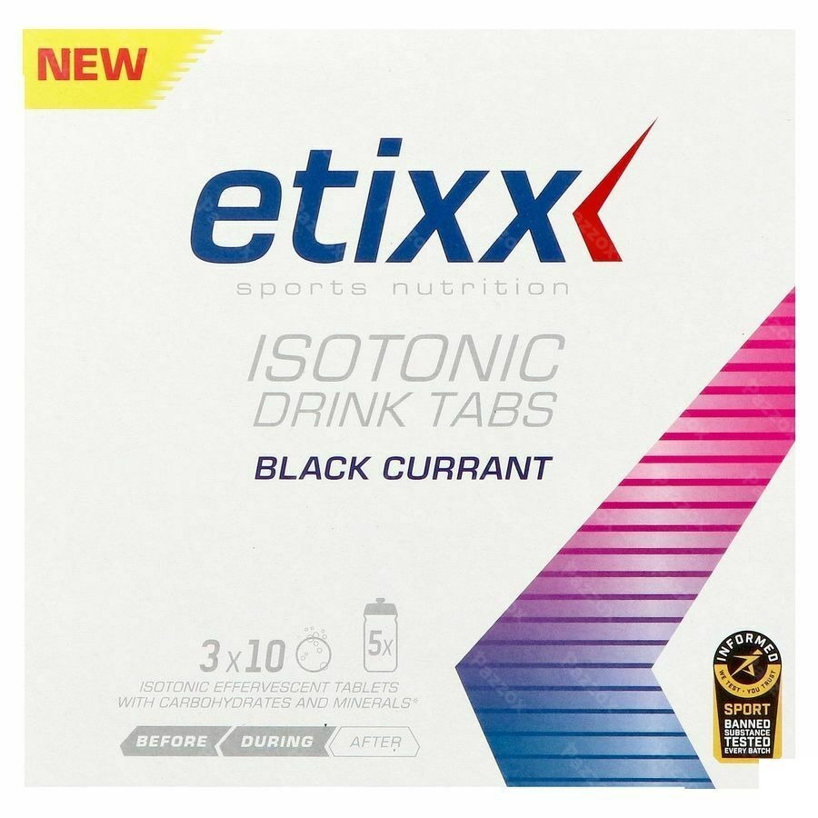 Etixx Isotonic Zwarte Bessen 3x10 Bruistabletten