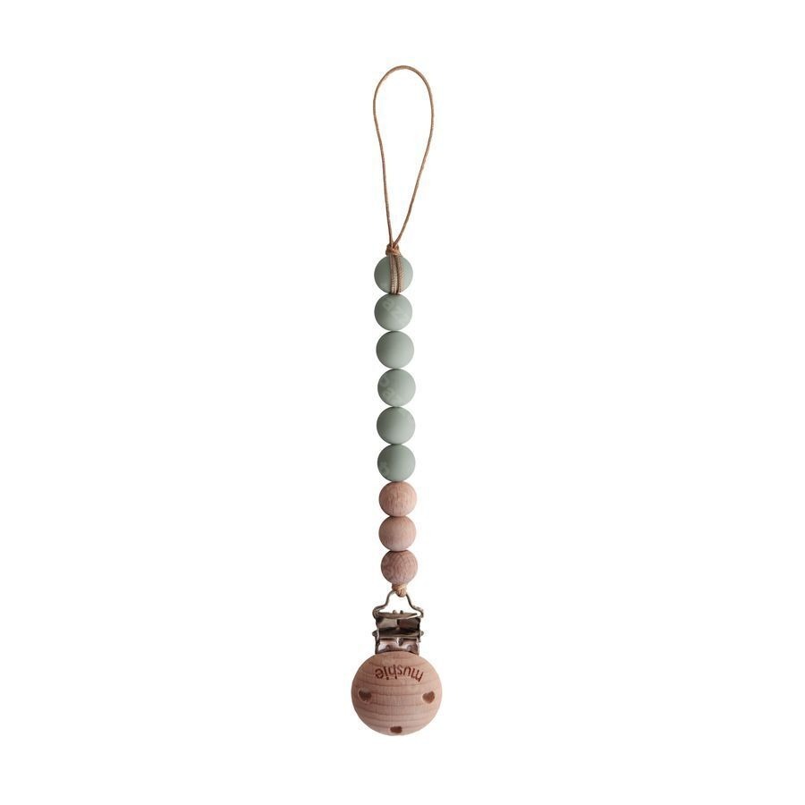 Mushie Fopspeenketting Sage