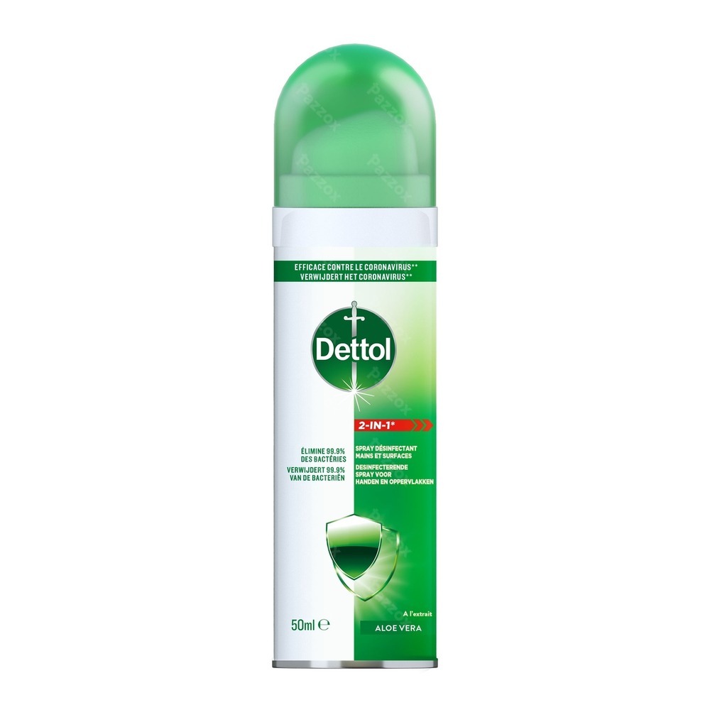 Dettol 2 in 1 Desinfecterende Spray voor Handen en Oppervlakken 50ml