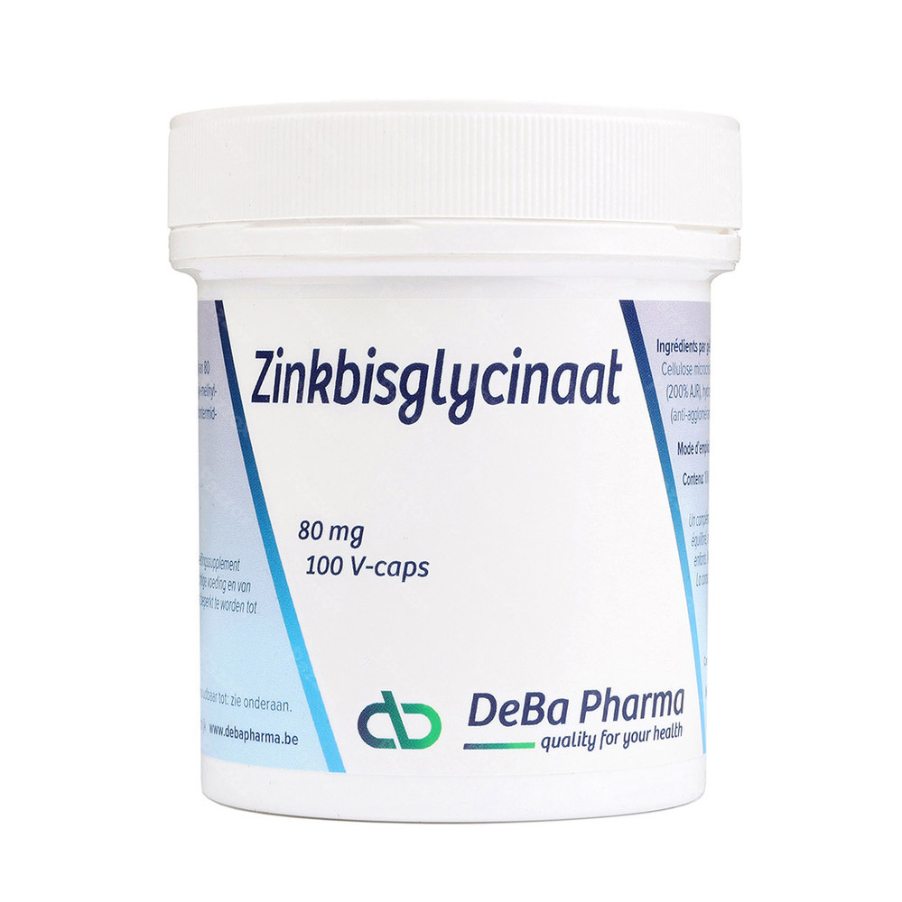 DeBa Pharma Zinkbisglycinaat 100 Vegetarische Capsules 