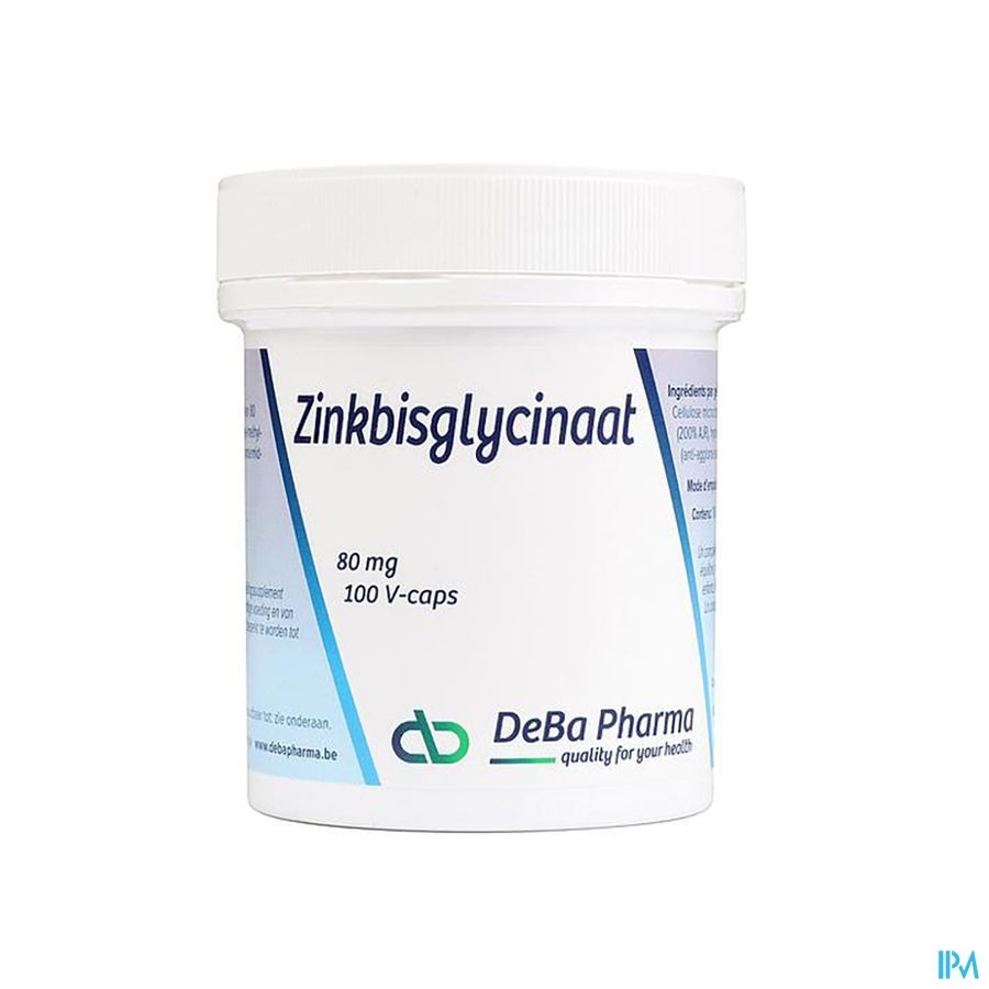 DeBa Pharma Zinkbisglycinaat 100 Vegetarische Capsules 