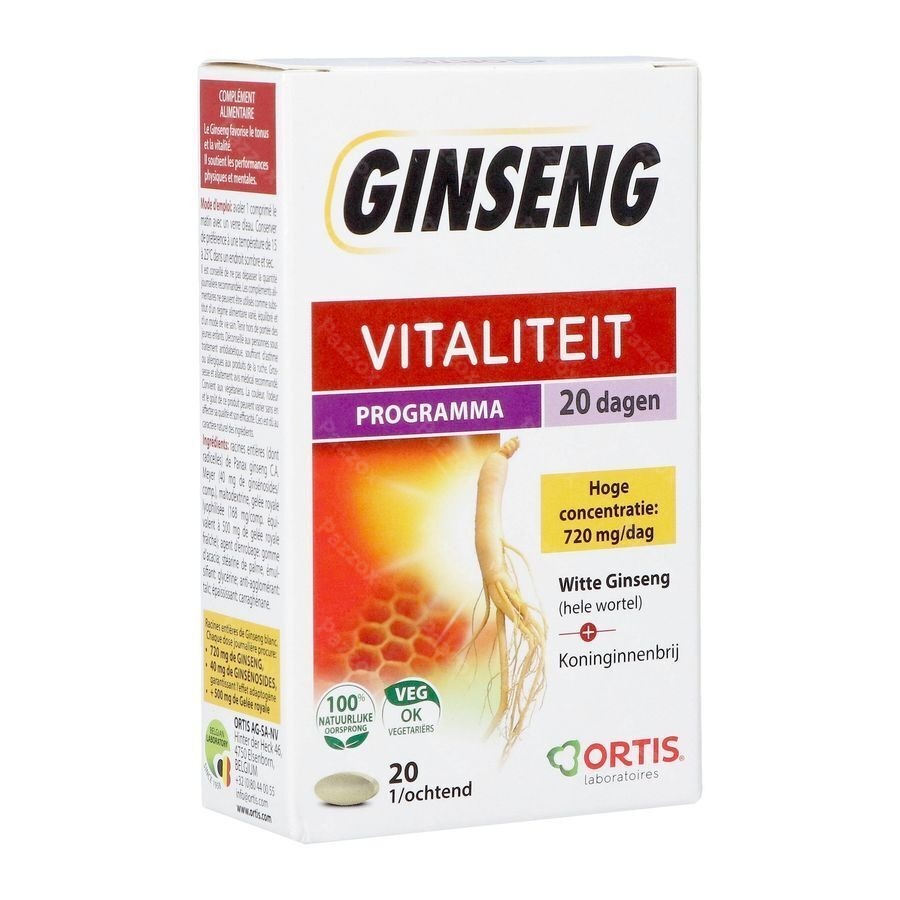 Ortis Vitalite Ginseng 20 Tabletten