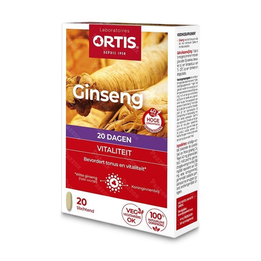 Ortis Vitalite Ginseng 20 Tabletten