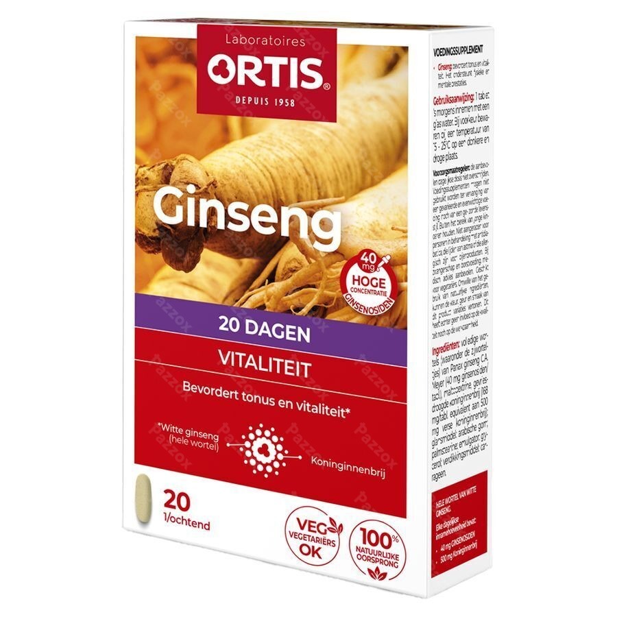 Ortis Vitalite Ginseng 20 Tabletten