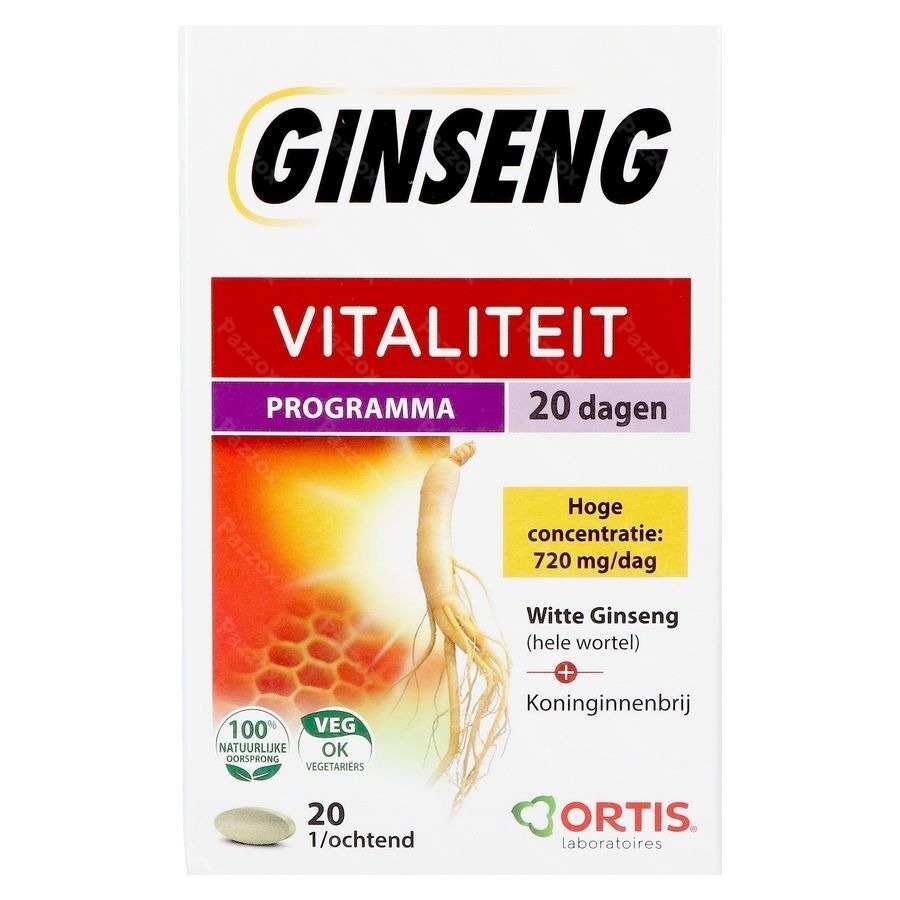 Ortis Vitalite Ginseng 20 Tabletten