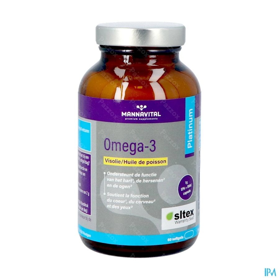 Mannavital Omega 3 Visolie Softgels 60