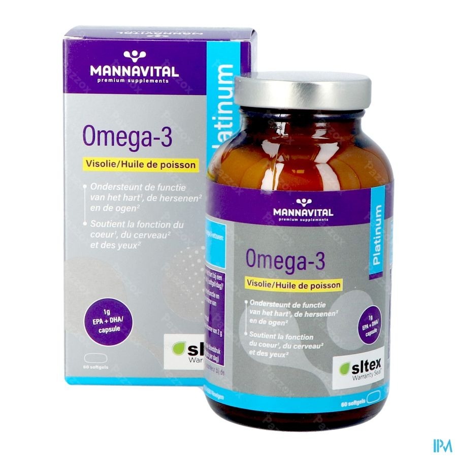 Mannavital Omega 3 Visolie Softgels 60