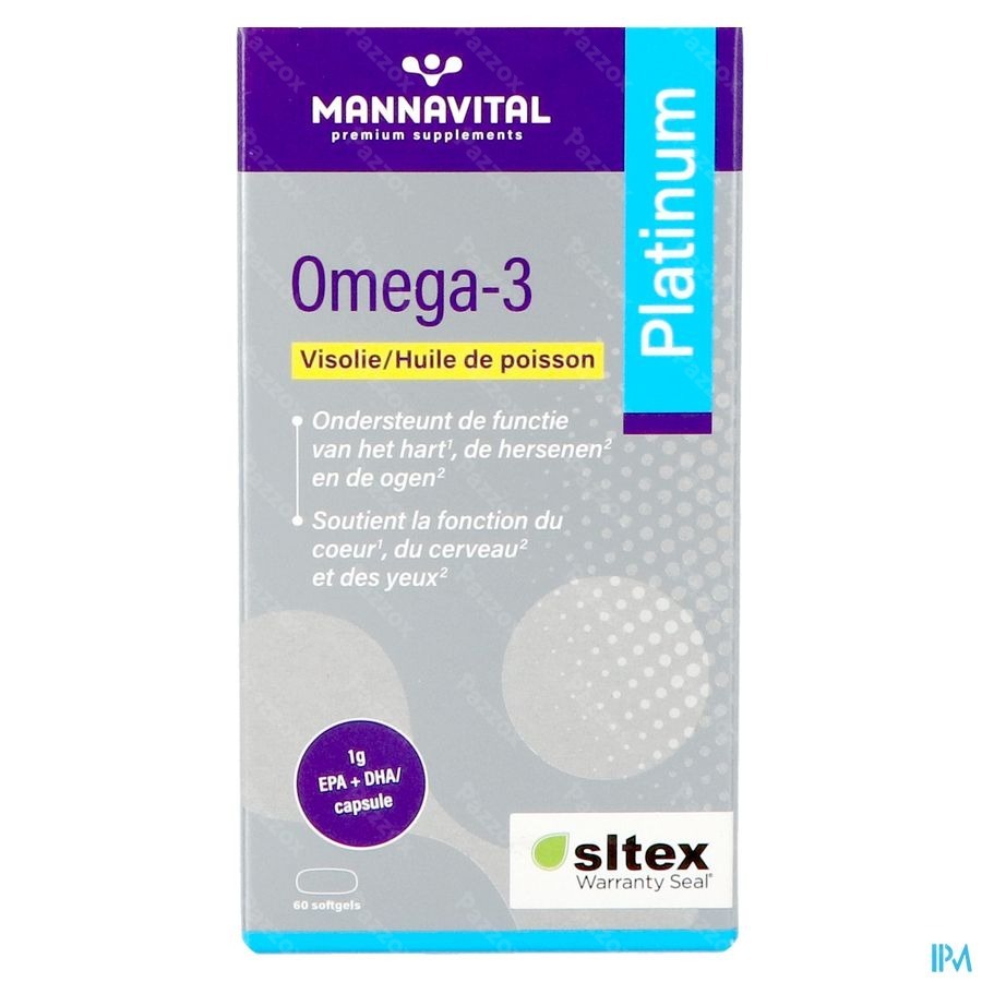 Mannavital Omega 3 Visolie Softgels 60