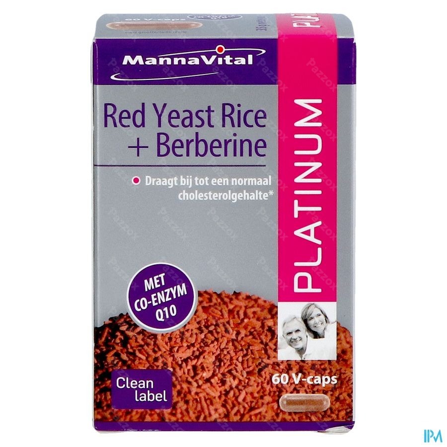 Mannavital Red Yeast Rice+berberine Platinum 60 Vegan Capsules