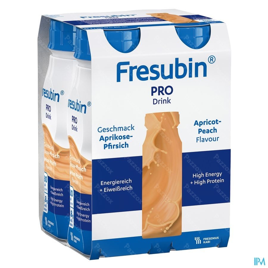 Fresubin Pro Drink Abrikoos Perzik Fl 4x200ml