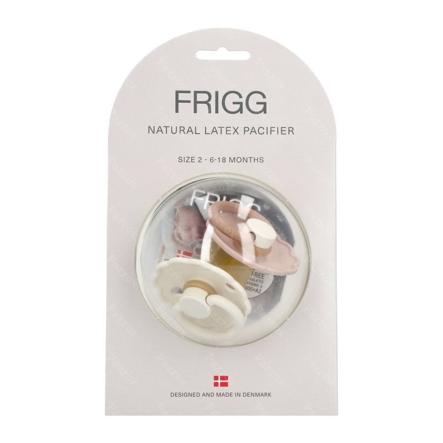Frigg Daisy Fopspenen Latex T2 Biscuit/cream 2