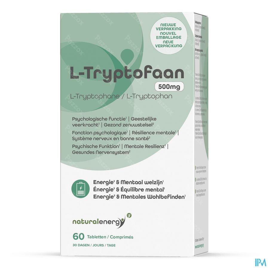 Natural Energy L-Tryptofaan 500mg 60 Tabletten