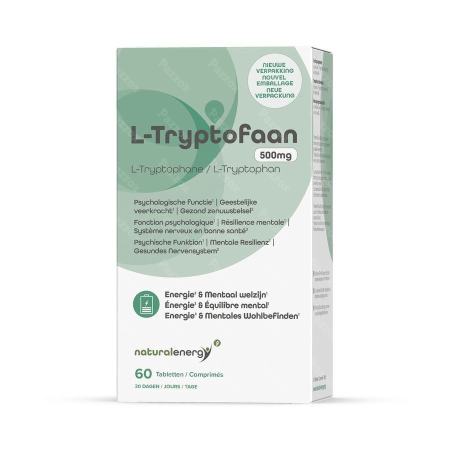 Natural Energy L-Tryptofaan 500mg 60 Tabletten