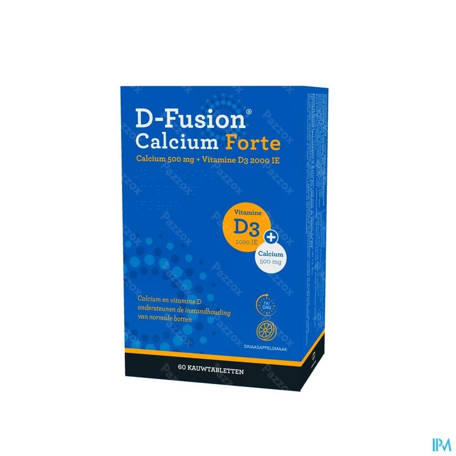 D-fusion Calcium Forte 500 mg/2000 IE 60 Kauwtabletten