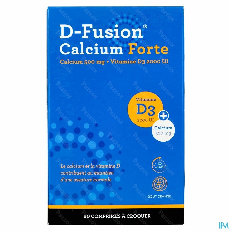 D-fusion Calcium Forte 500 mg/2000 IE 60 Kauwtabletten