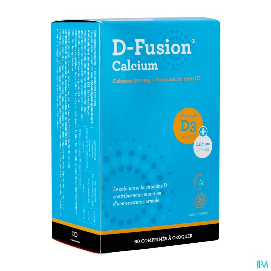 D-fusion Calcium 500/1000 60 Kauwtabletten 
