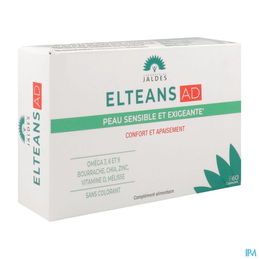 Jaldes Elteans AD Gevoelige en Veeleisende Huid 60 Capsules