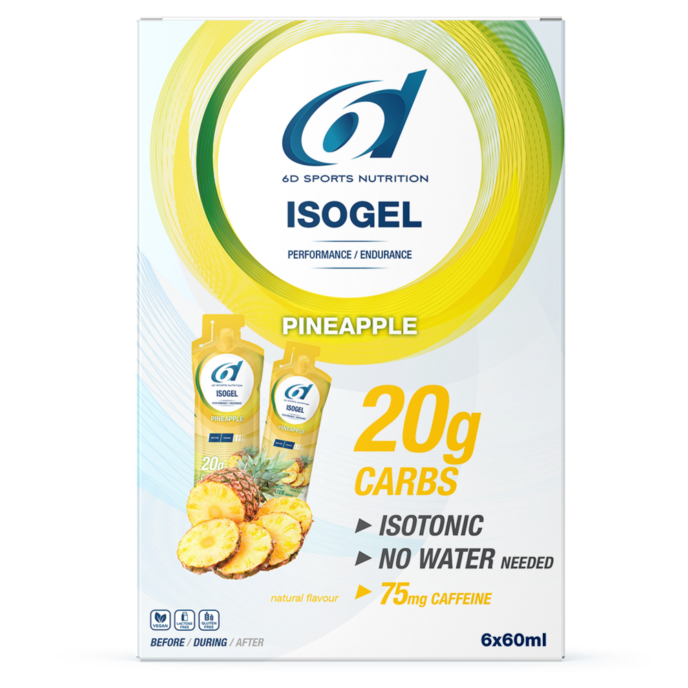 6D Sixd Isogel + Caffeïne Ananas 6x60 ml