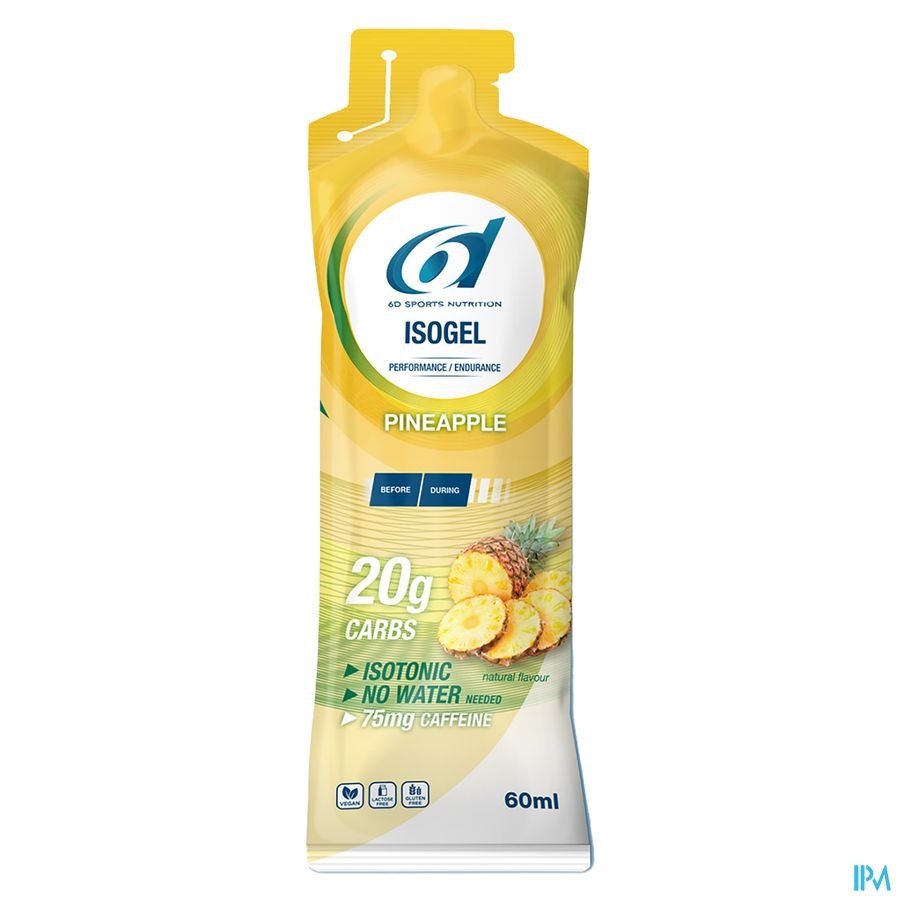 6D Sixd Isogel + Caffeïne Ananas 6x60 ml