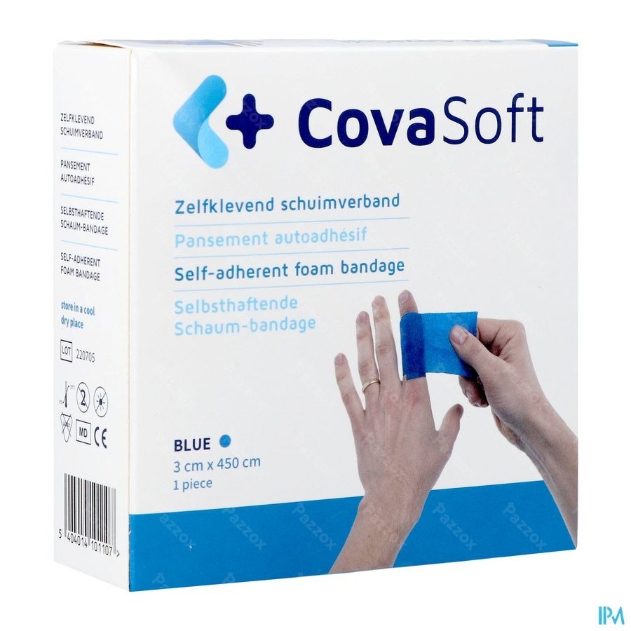 Covasoft Verband Blauw 3cmx4,5m Covarmed
