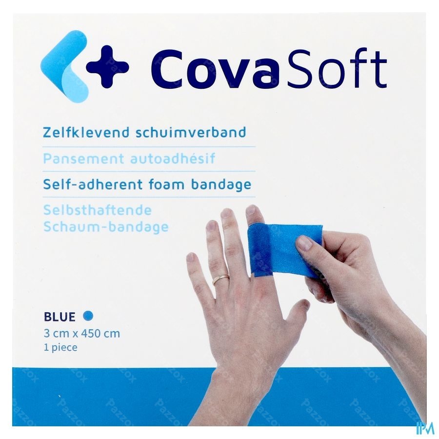 Covasoft Verband Blauw 3cmx4,5m Covarmed
