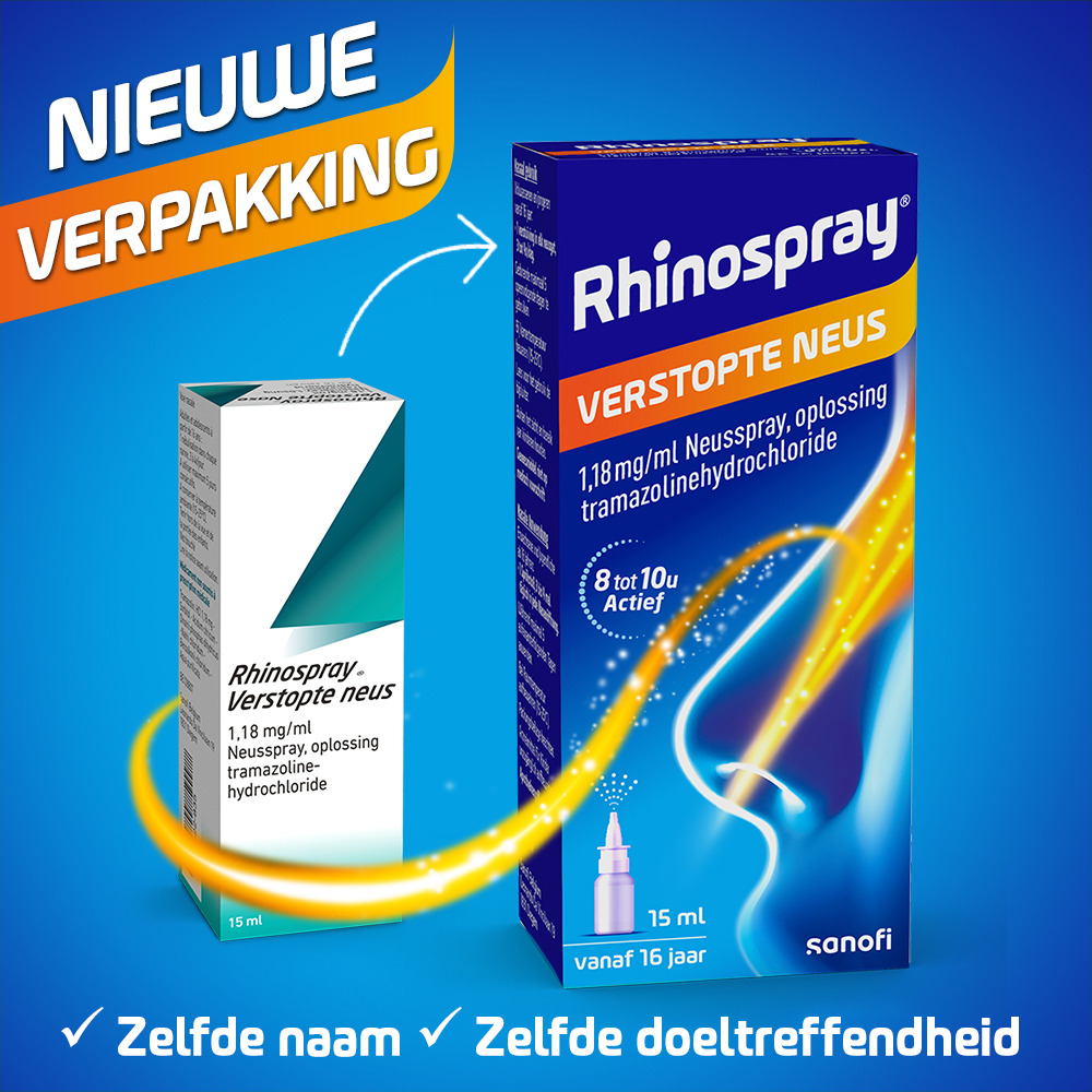 Rhinospray Verstopte Neus 1,18mg/ml Neusspray 15ml